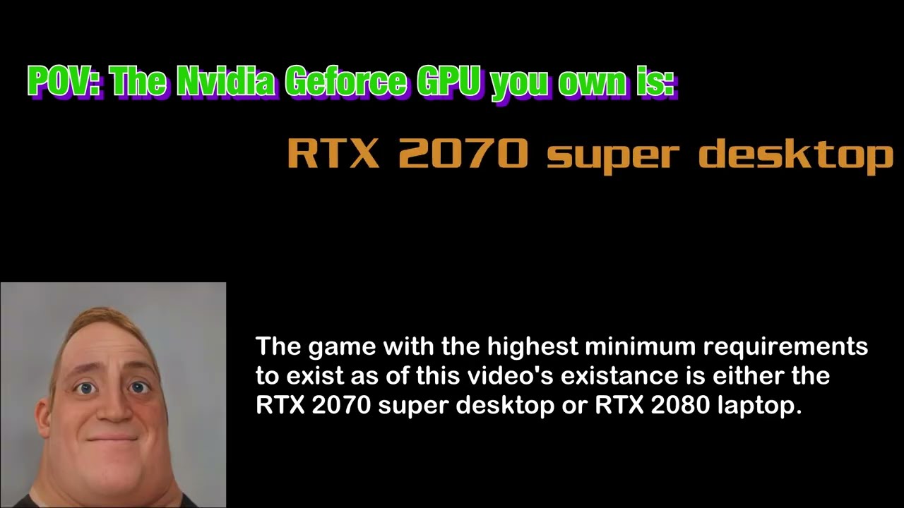 Mr incredible ranks Nvidia Geforce GPUs (RTX 50 series to GTX 700 series)