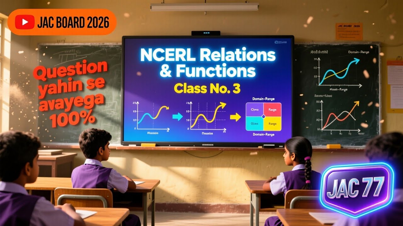 Relations and Functions Class 12 JAC Board 2026 | One Shot | PYQ + NCERT | 100% Complete