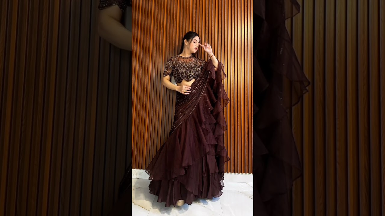 frill saree for women#fashion#saree#womensfashion#style#trending#viral#shorts#youtubeshorts❤️👍🏻