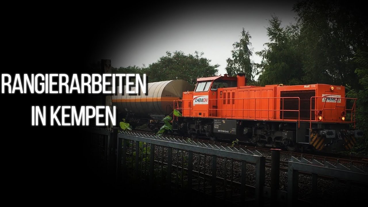 Rangierarbeiten einer Mak G 1206 in Kempen