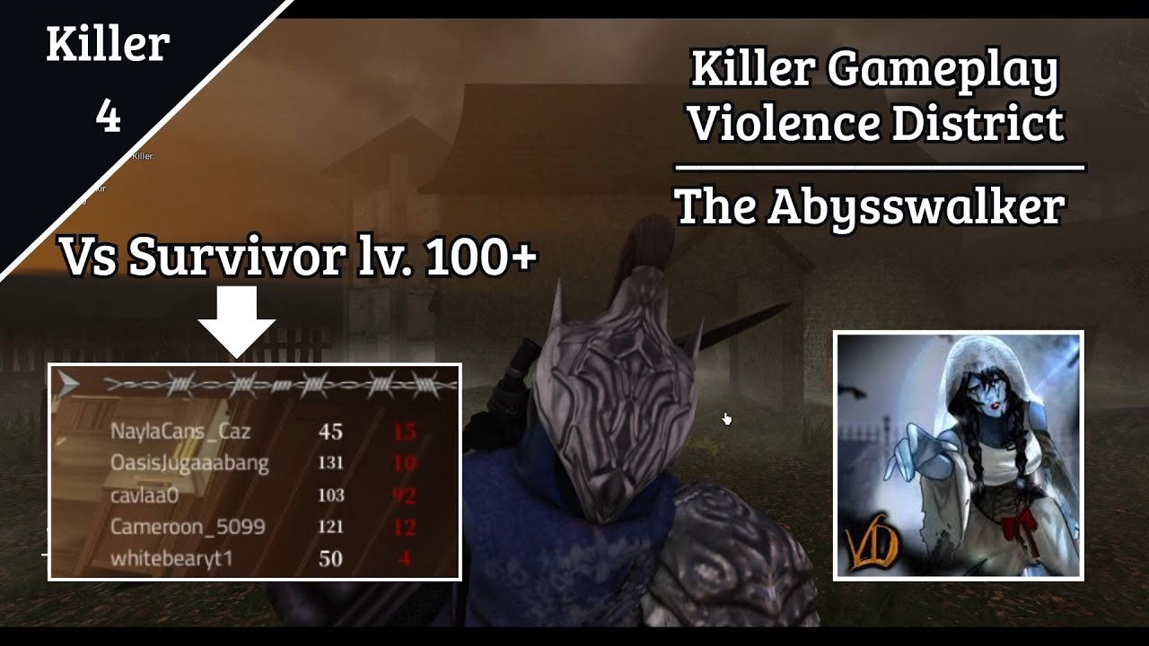 The Abysswalker - Melawan Survivor Level Tinggi | Violence District #4 | Roblox Indonesia