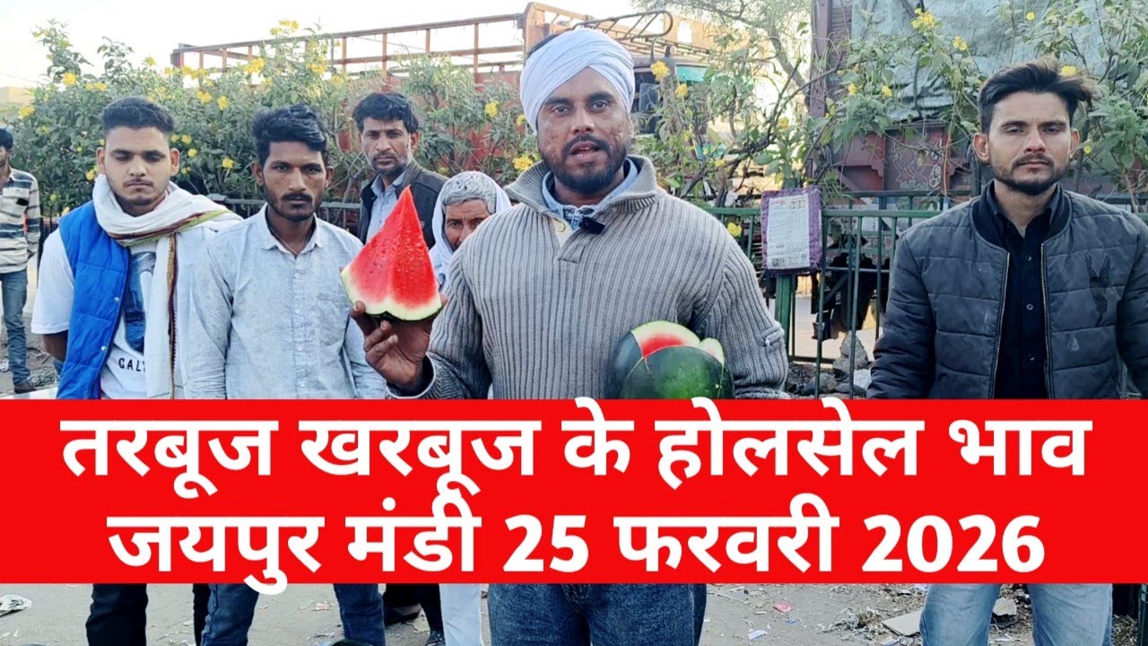 तरबूज खरबूज के ताजा भाव 25 फरवरी 2026 | jaipur fruit market | jaipur mandi bhav