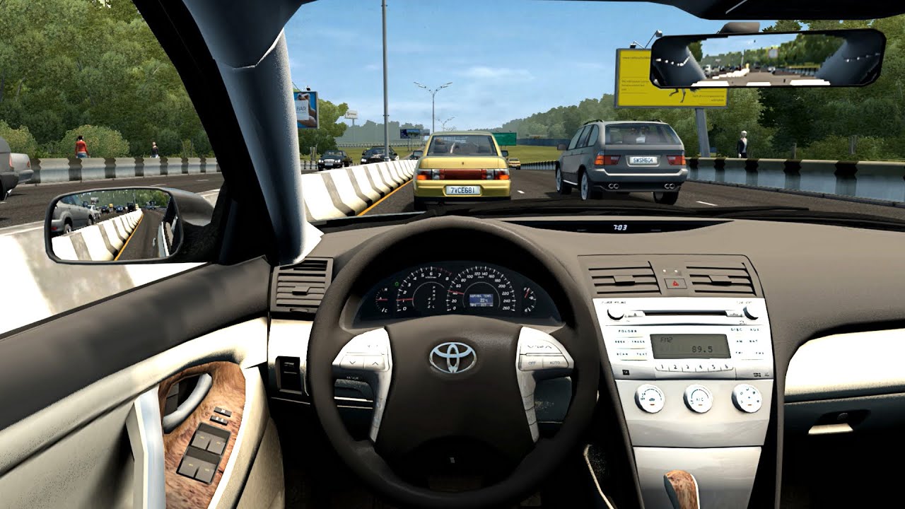 Toyota Camry XV40 - City Car Driving [Steering Wheel Game Play]