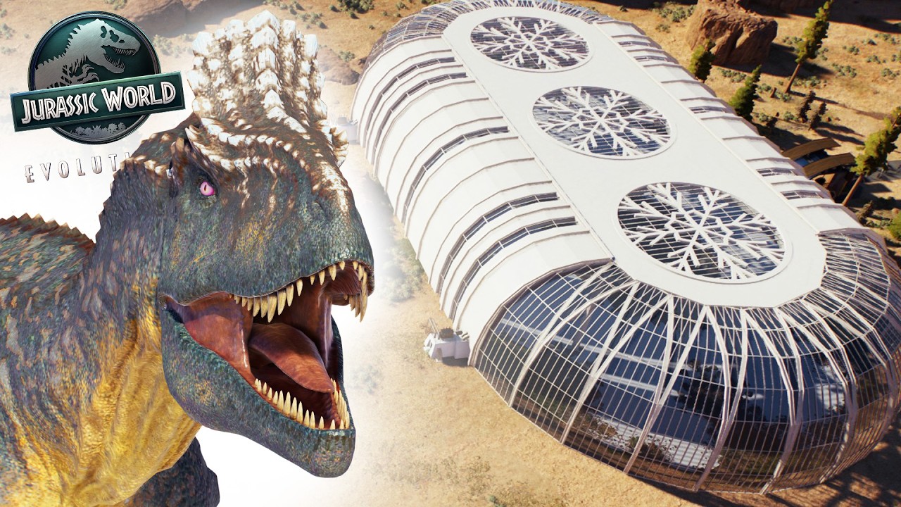 🔲 Snowy INDOOR HABITAT In The Desert | Jurassic World Evolution 3 Speed Build CRYO DOME