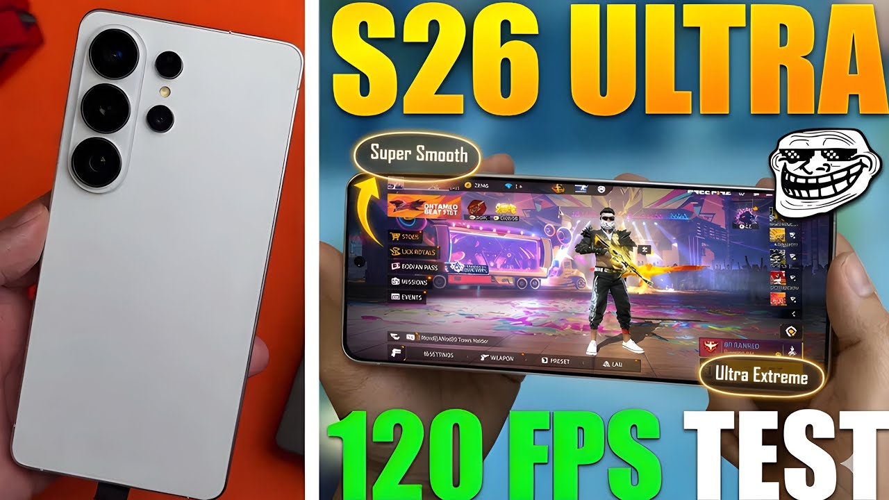 Samsung Galaxy S26 Ultra Free Fire Gaming Test | FPS, Heating, Battery & Display Performance