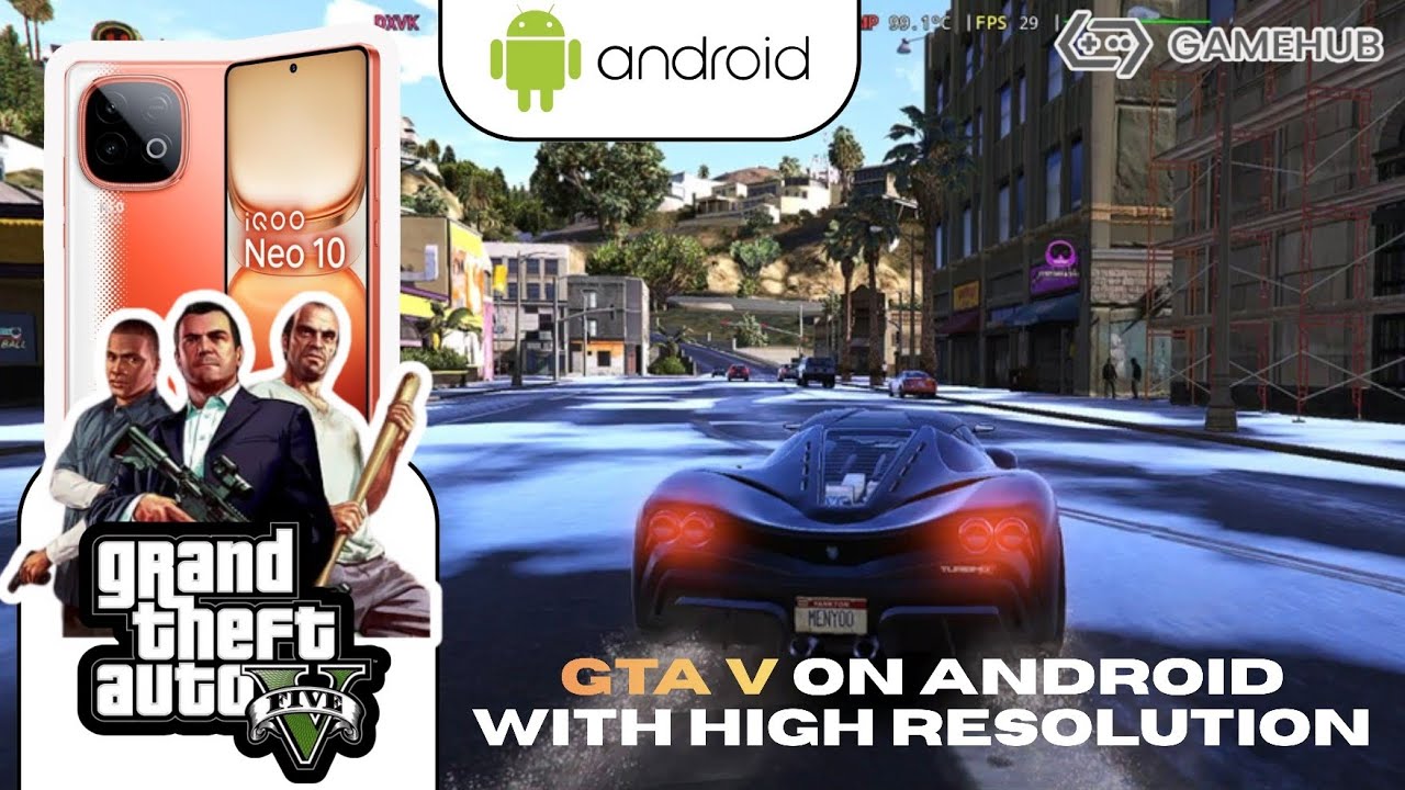 iQOO Neo 10 Running GTA 5 on High Settings 🔥 Performance Review - Gamehub Emulator 
