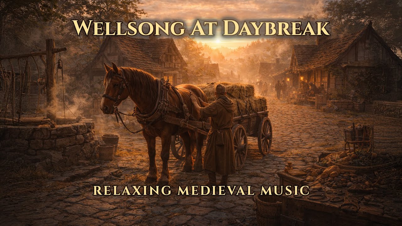Wellsong at Daybreak – Relaxing Medieval Village Music | Fantasy Ambience