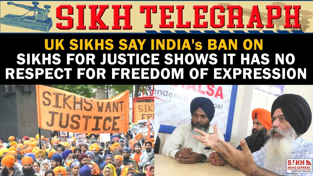 UK Sikh Say India's Ban On Sikhs For Justice Shows It Has No Respect For Freedom Of Expression|| SNE