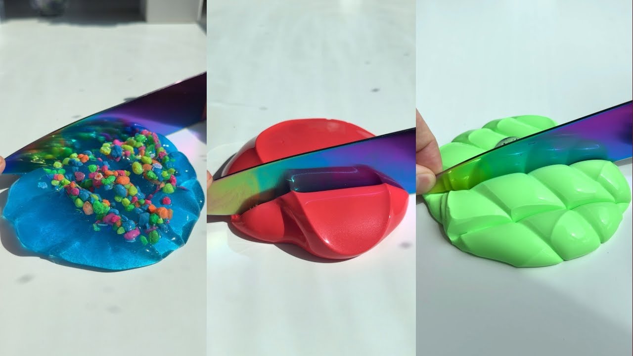 Slime Cutting Asmr Compilation l Satisfying Slime Video