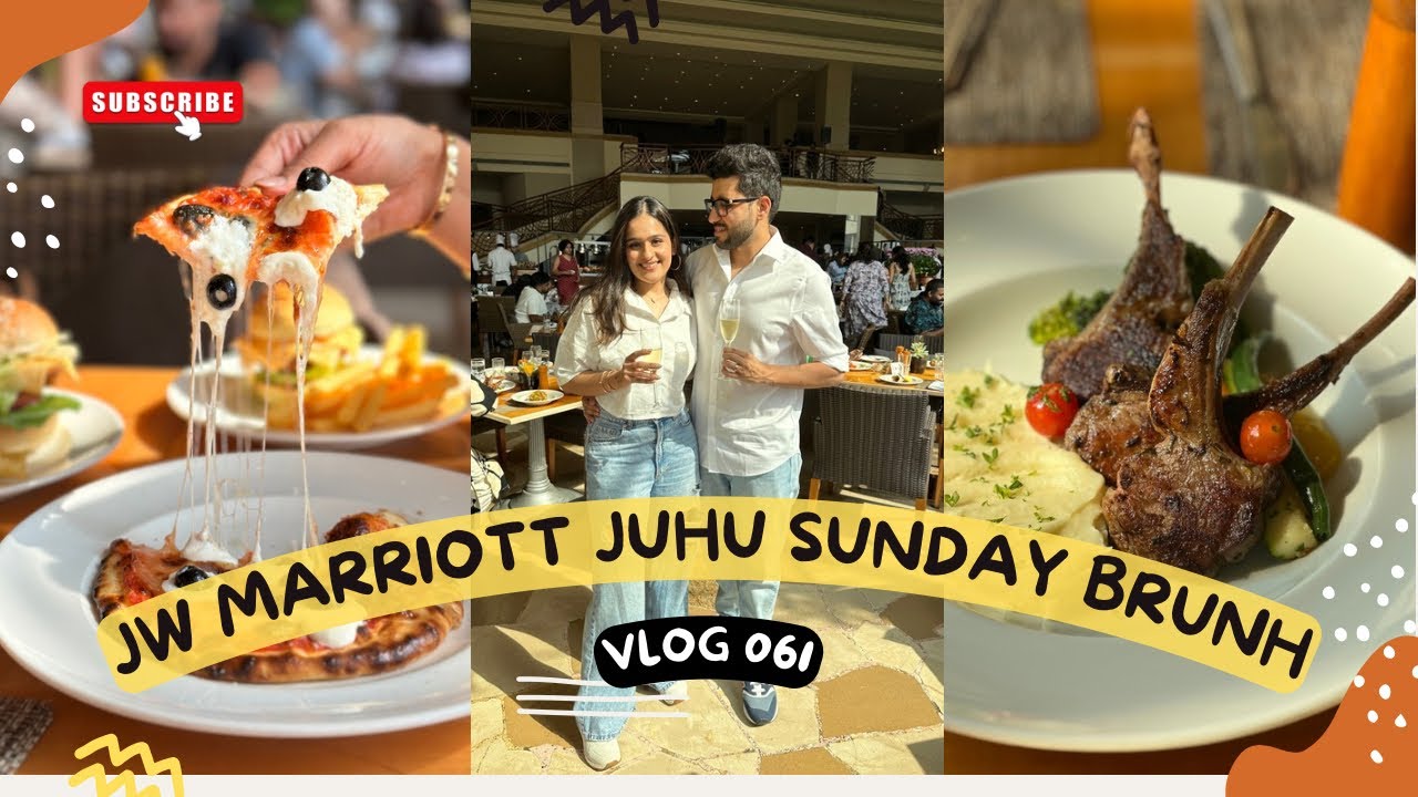 Best Sunday Brunch In Mumbai | JW Marriott Juhu | Lotus Cafe | Vlog 061