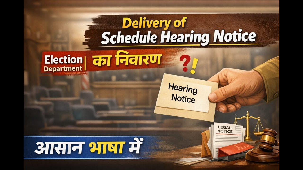 Schedule Hearing Notice Delivery | Election Department | आसान भाषा में समझें