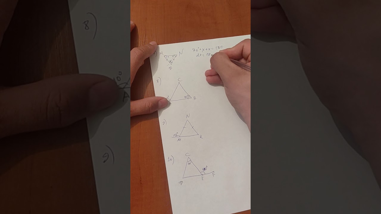Үшбұрыштардың ішкі бұрыштарының қосындысы 7 сынып