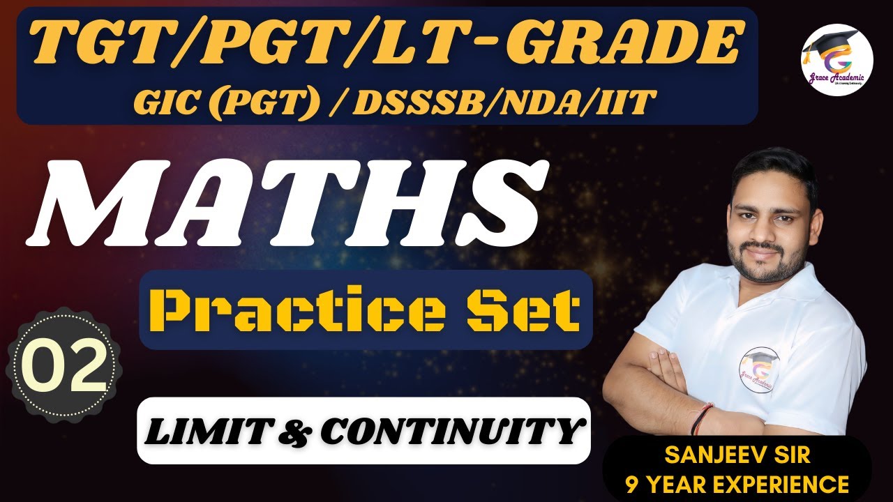 UP TGT 2025 Maths Practice Class 02 | Limit & Continuity | | TGT PGT LT Grade