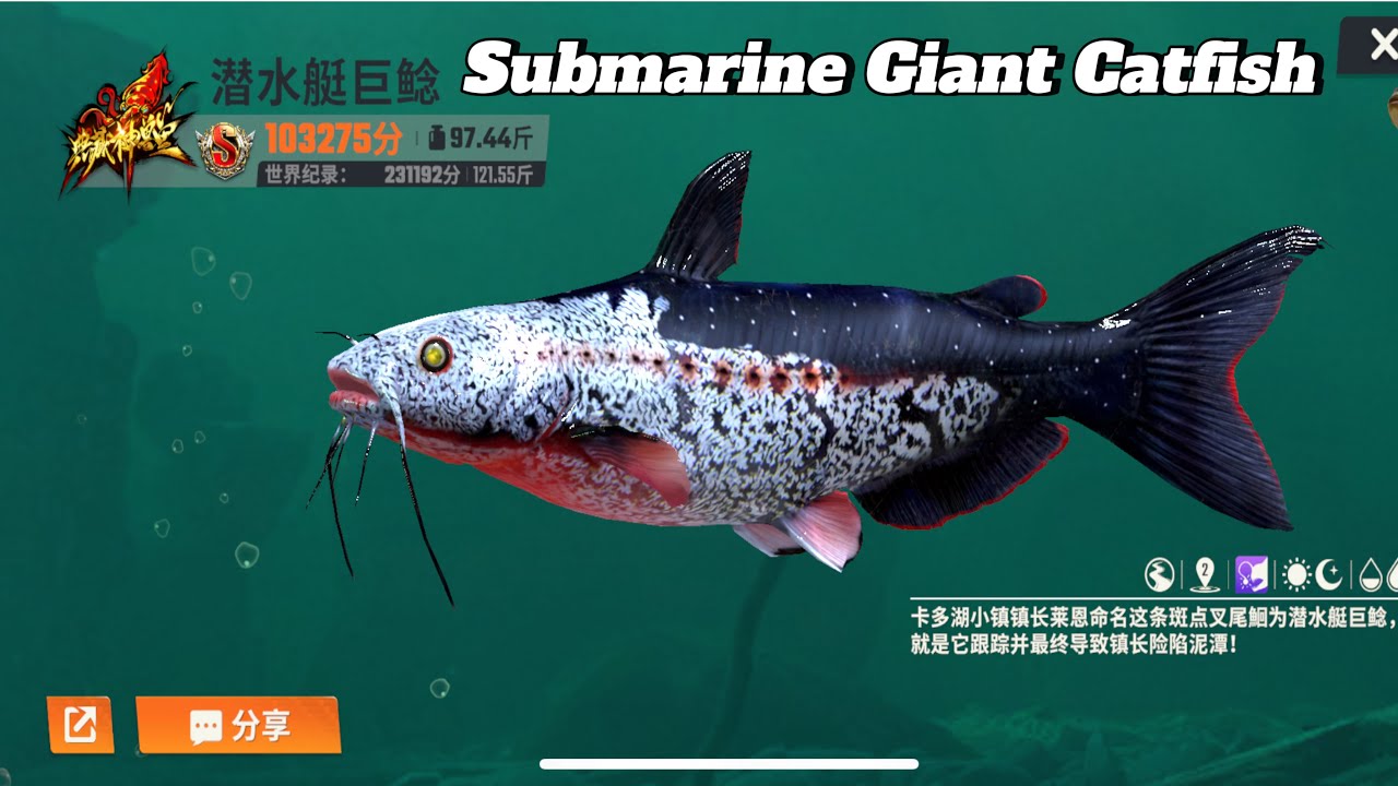 .Caddo Lake _ Submarine Giant Catfish  .  ( Fishing Master )