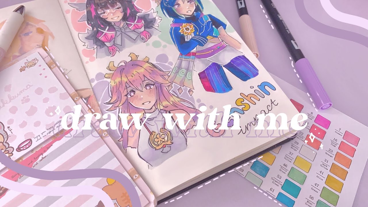 chill draw and chat with me; anime recs, genshin, art block 🍧