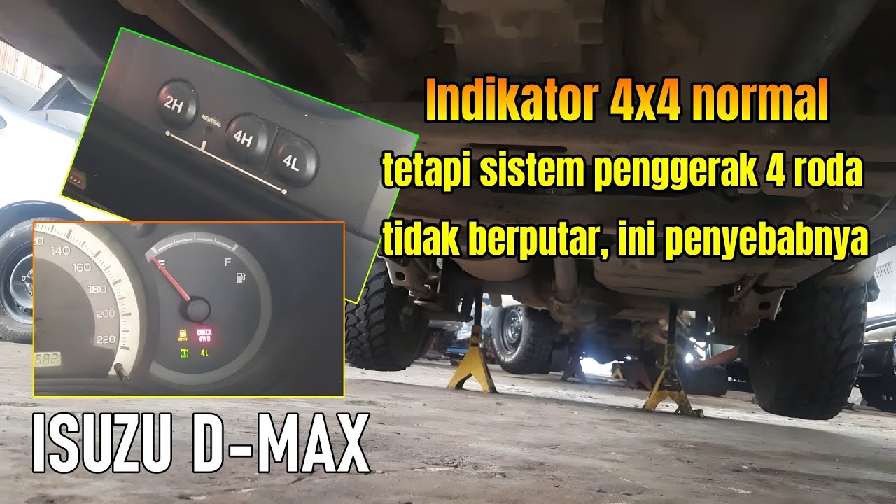 Cek Sistem penggerak 4 roda 4WD Isuzu Dmax tidak berfungsi