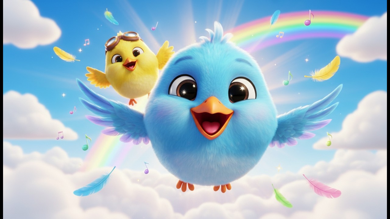 🐦 Kleine Vögel am Himmel – Fröhliches Kinderlied zum Mitsingen & Tanzen