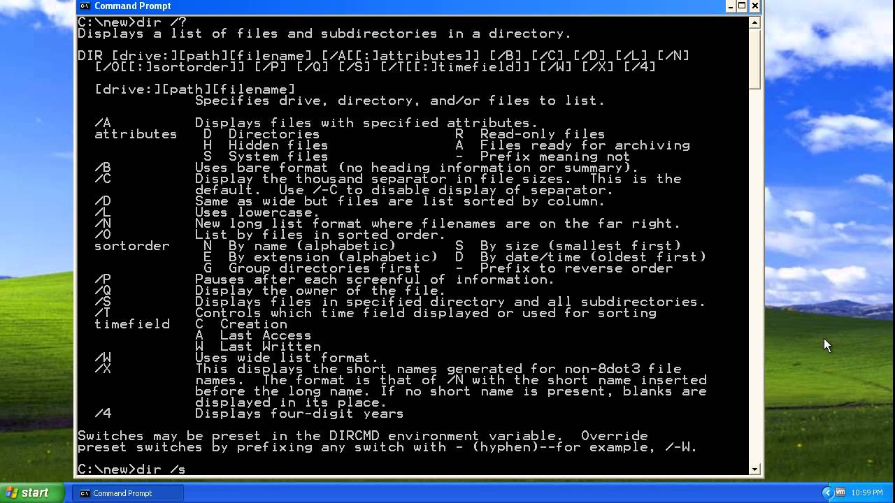 DOS Commands basic