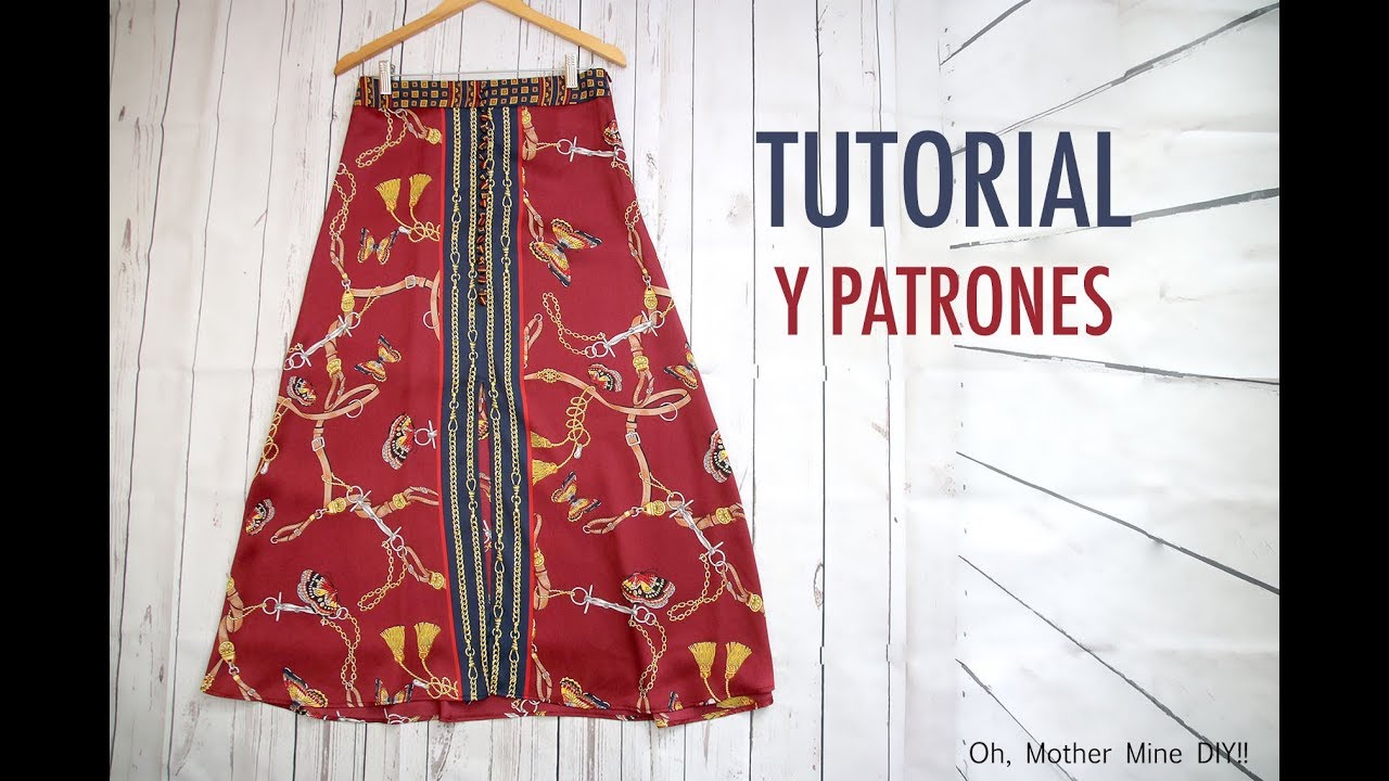 Patrones falda larga botones para mujer (gratis en varias tallas)