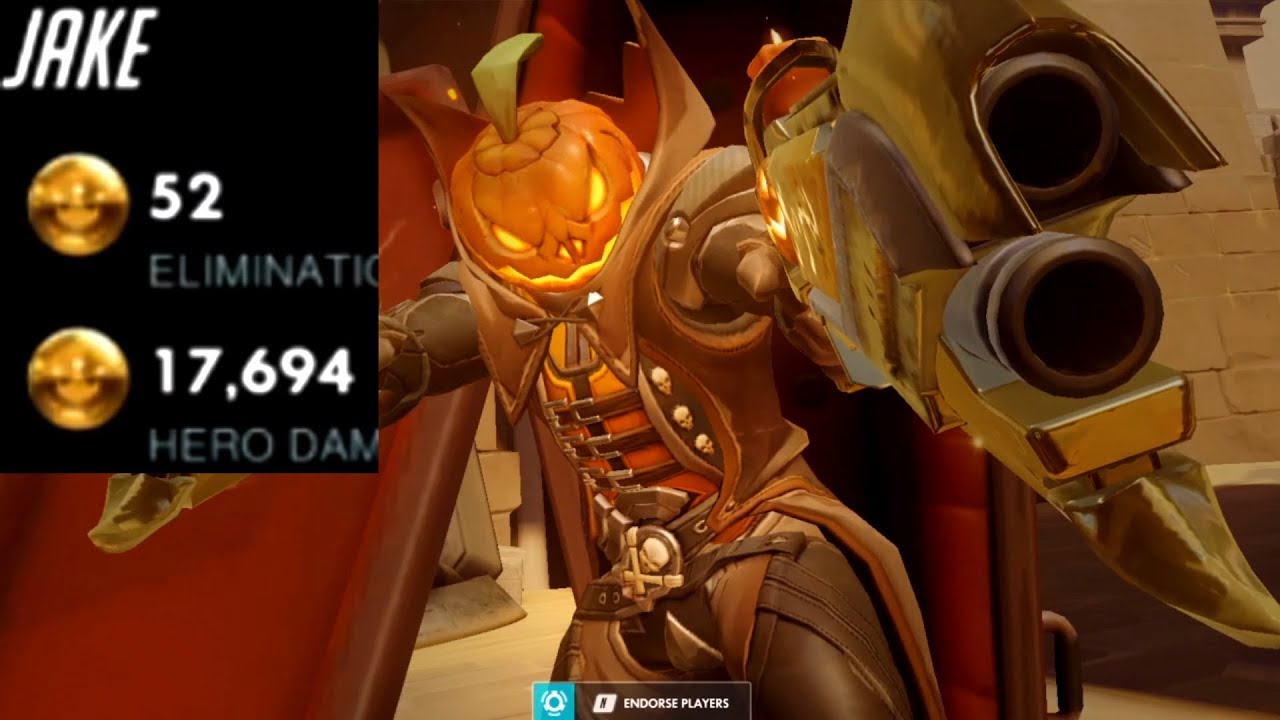 JAKE INSANE REAPER! 52 ELIMS! POTG! [ OVERWATCH SEASON 20 TOP 500 ]