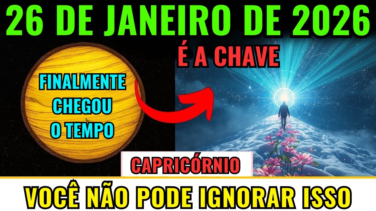 Capricórnio ♑ 26 de janeiro de 2026 — O Universo envia um sinal que você não pode ignorar 🌌✨