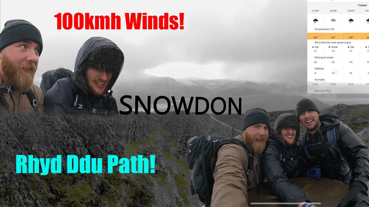 Climbing Mount Snowdon in 100kmh Winds! (Rhyd Ddu Path)