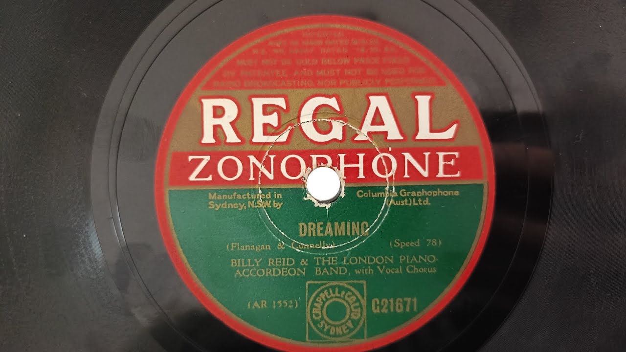 'The Song That Broke My Heart'/'Dreaming', Billy Reid and the London Piano Accordeon Band