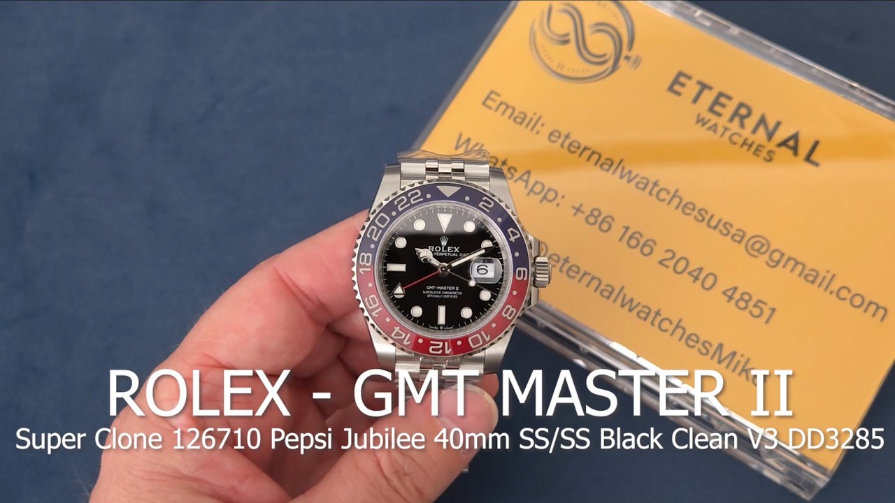 GMT Master II 126710 Super Clone Pepsi Jubilee 40mm Black 3285