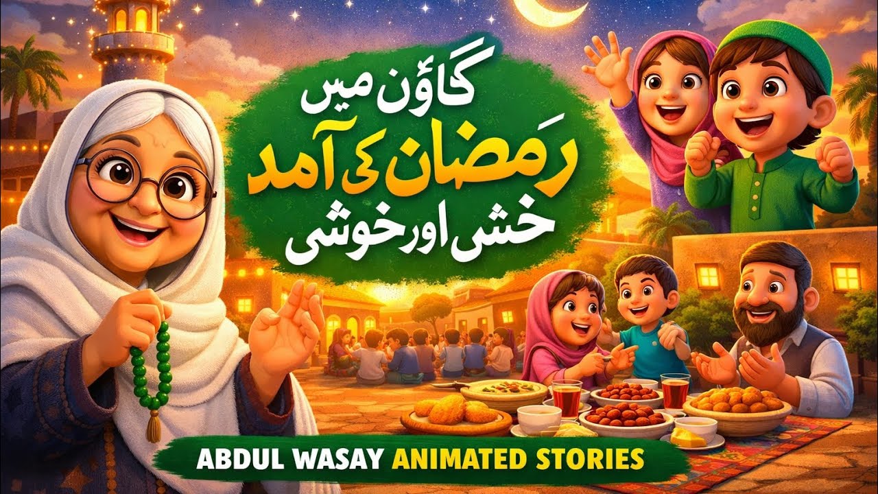 Gaun me Ramzan ke Amaad Or Khushi| Abdul Wasay Animated Stories |Ramazan series Ep 2|