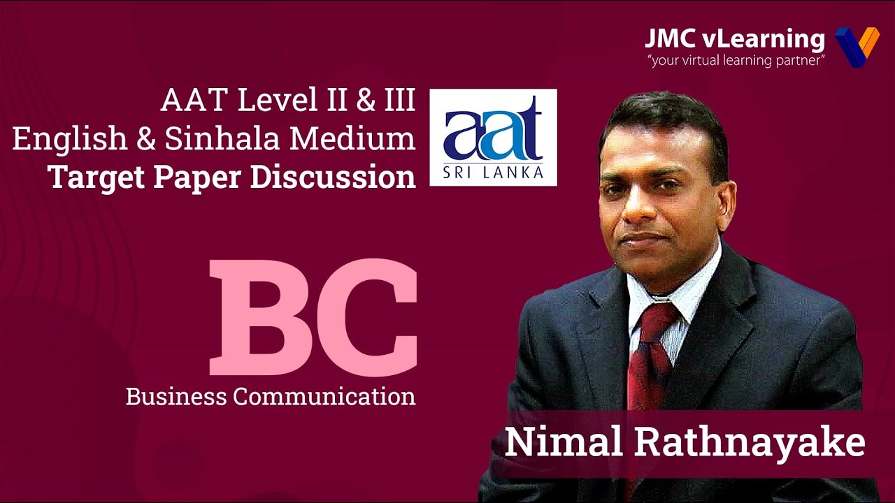 BC Model Paper Discussion | Nimal Rathnayaka | AAT Level 2&3 | JMC vLearning