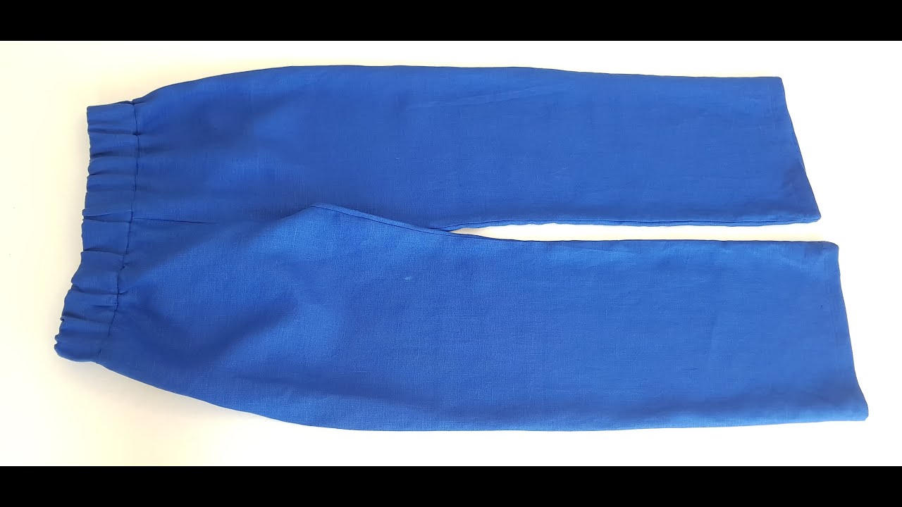 Pratik Beli Lastikli Bol Paça Pantolon Dikimi