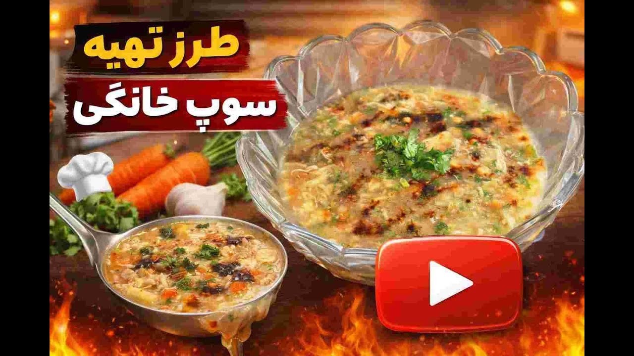 طرز تهیه سوپ خانگی خوش‌مزه و مقوی | خانه طعم‌ها 🍲