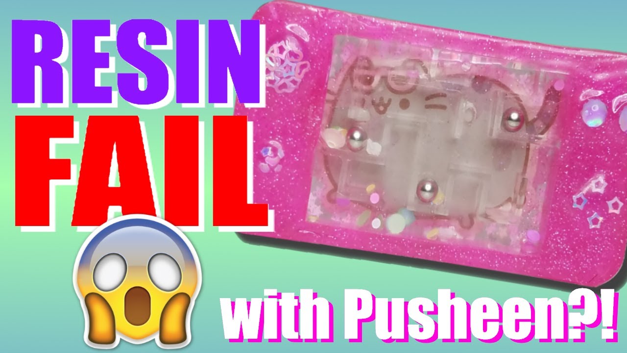 RESIN FAIL #1! Pusheen Sophie and Toffee Marble Maze Mistake UV Resin Fidget Toy