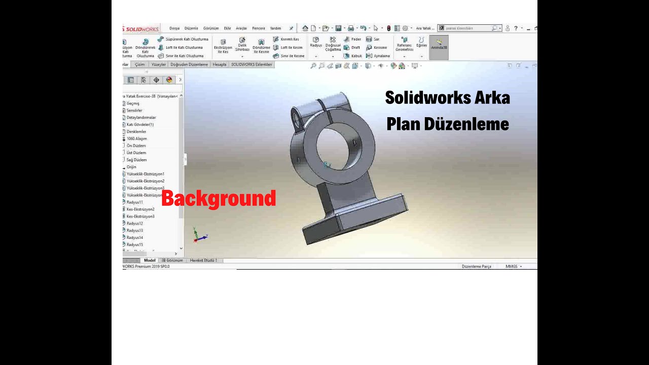 Solidworks Arka Plan görünümünü  ayarlama(Değiştirme)  #Background