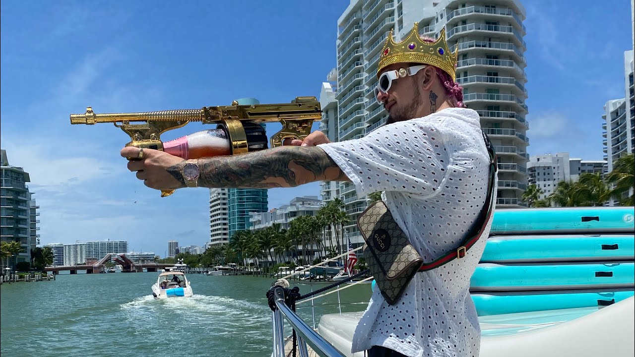 Suga gets ready to party with Nelk in Miami