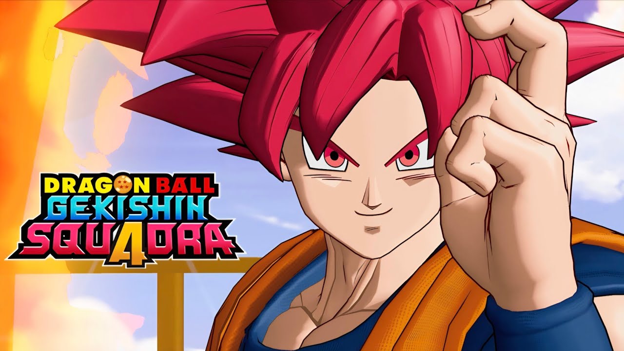 Dragon Ball Gekishin Squadra: Гоку в режиме Супер Сайян Бог. Все суперприёмы, скины, вступительны...