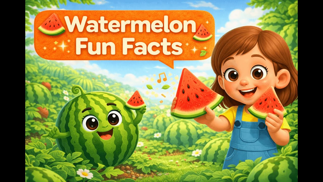 🍉 Watermelon Fun Facts 🍉 | Learn About Watermelon #kidslearningvideos