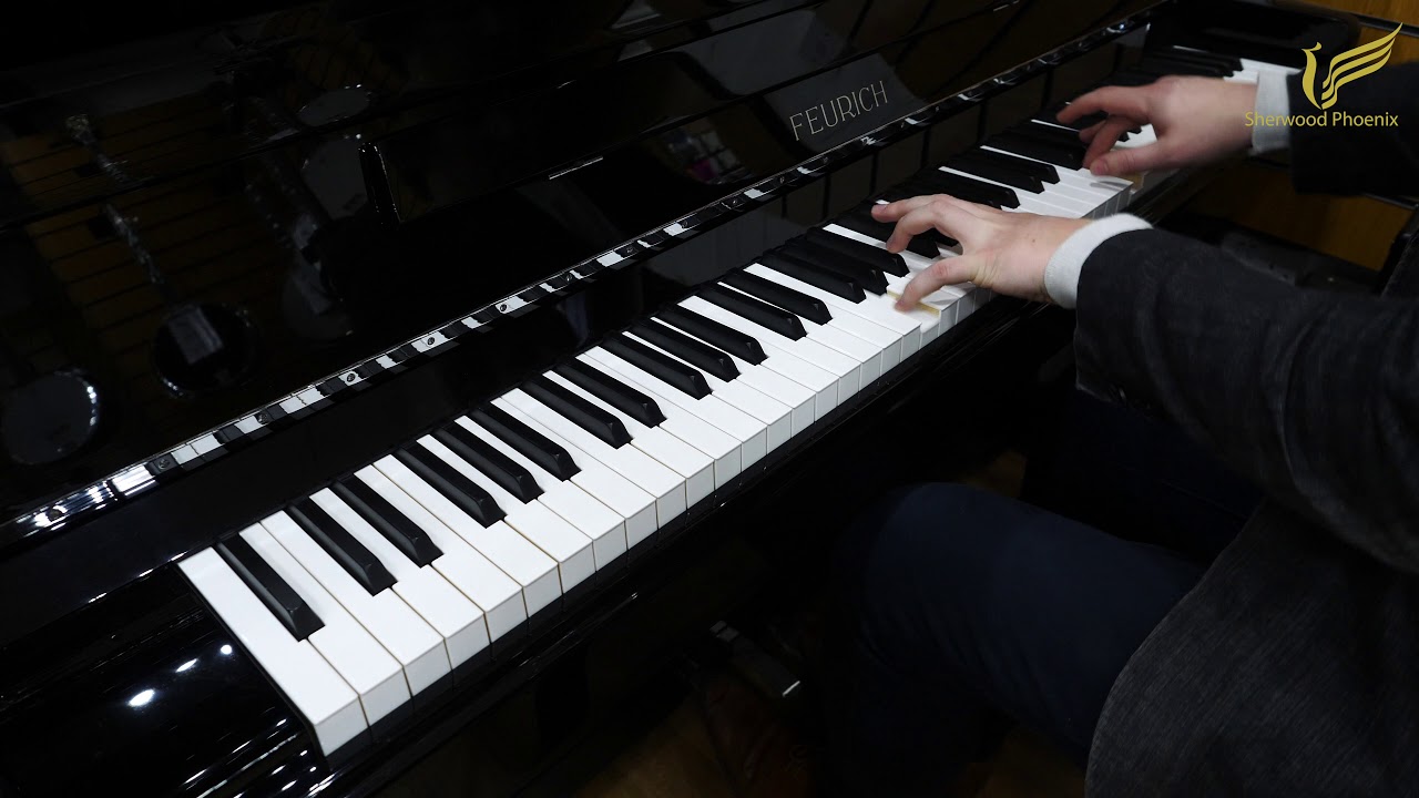 Feurich 122 Universal Upright Piano - Demonstration by Sherwood Phoenix