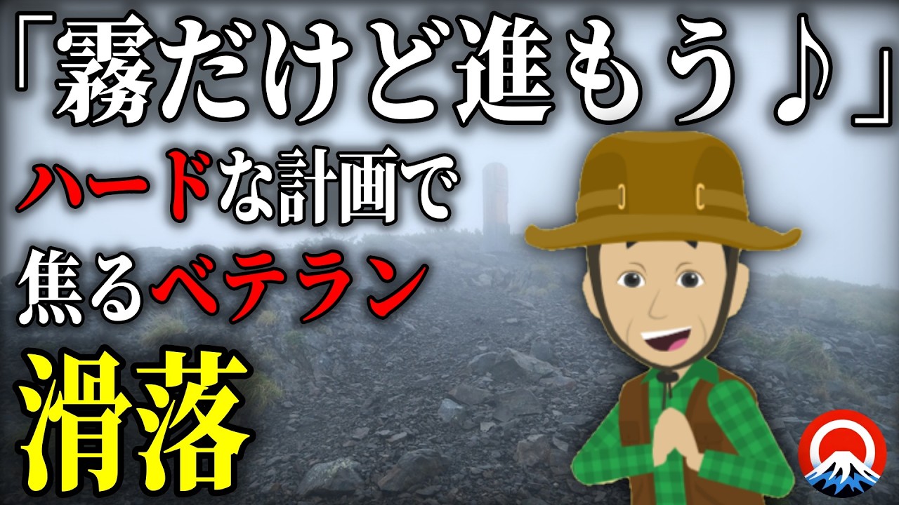 【総集編】タイトな計画に焦り霧の中彷徨うベテラン、、壮絶なサバイバル生活の末路とは、、【地形図とアニメで解説】