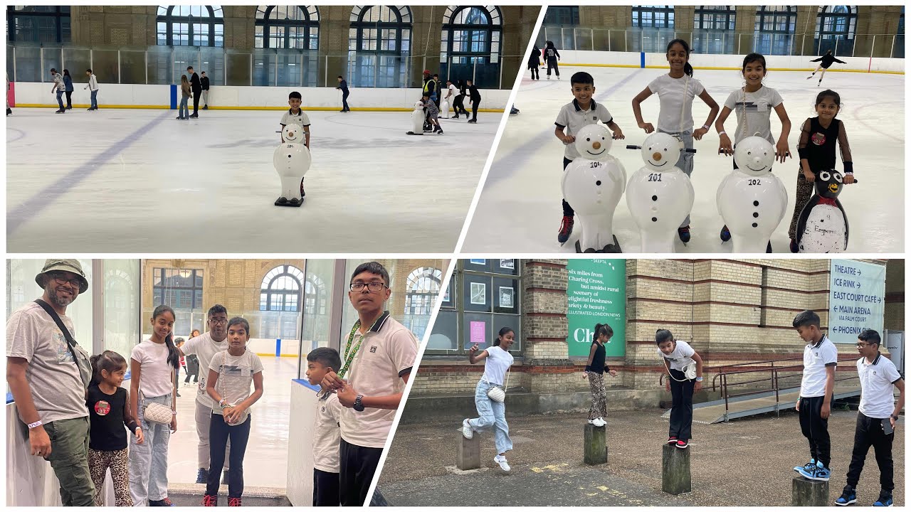 Ice skating with family at Alexandra palace.