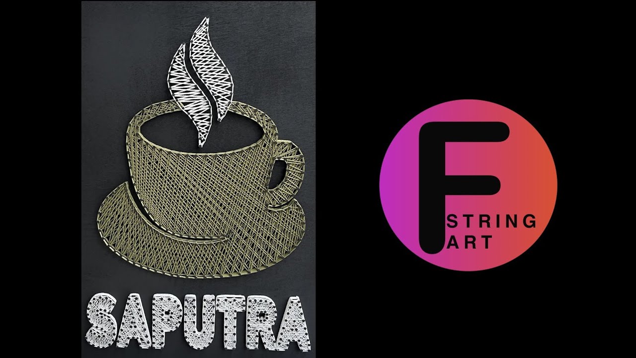 🔴STRING ART “COFFE” DIY