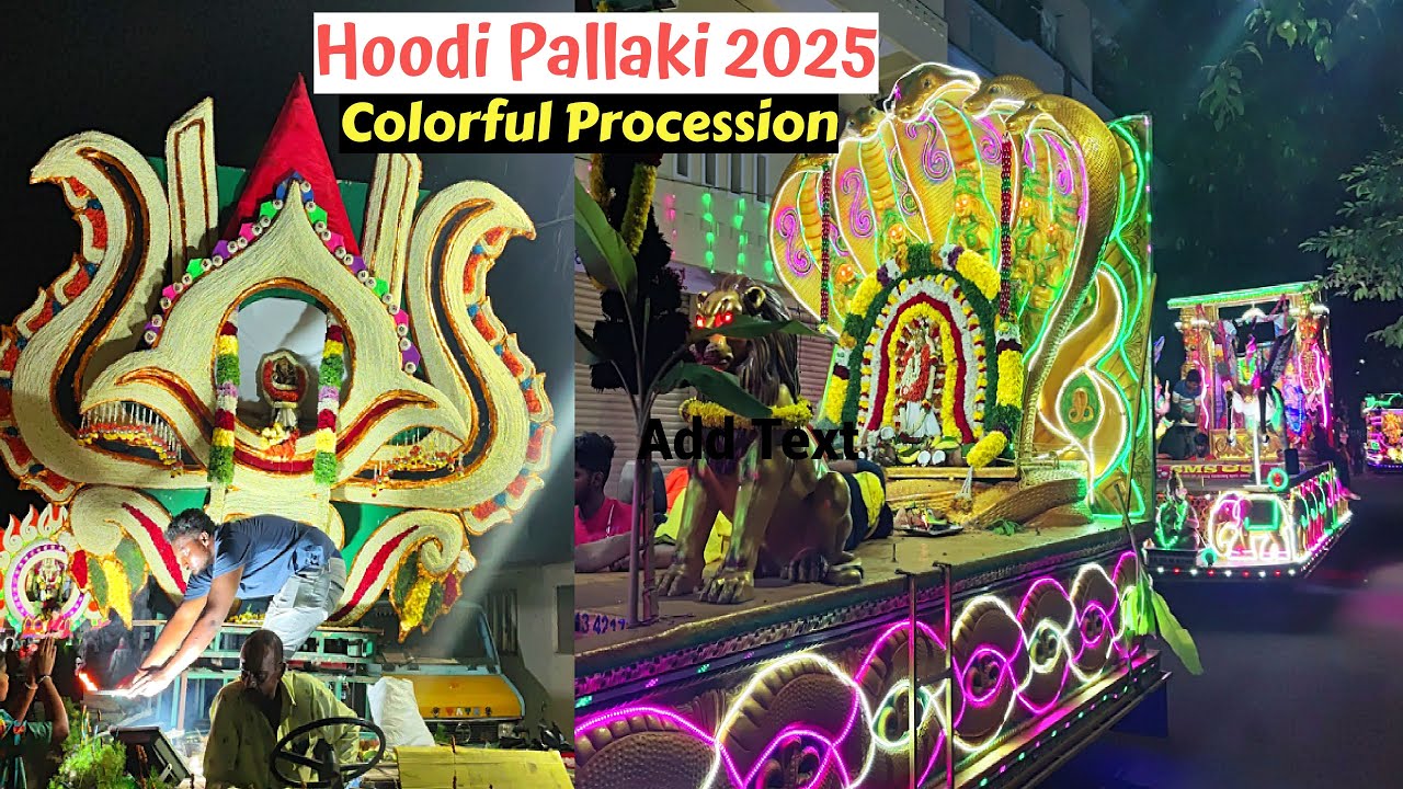 Hoodi Pallaki Festival 2025🙏 | Bengaluru Hovvina Pallaki Utsava Celebration | Colorful Procession🚩