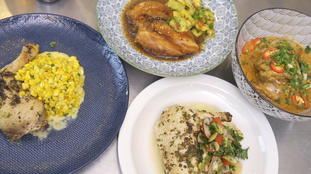 PORTIONING A CHICKEN & COOKING IT 4 WAYS