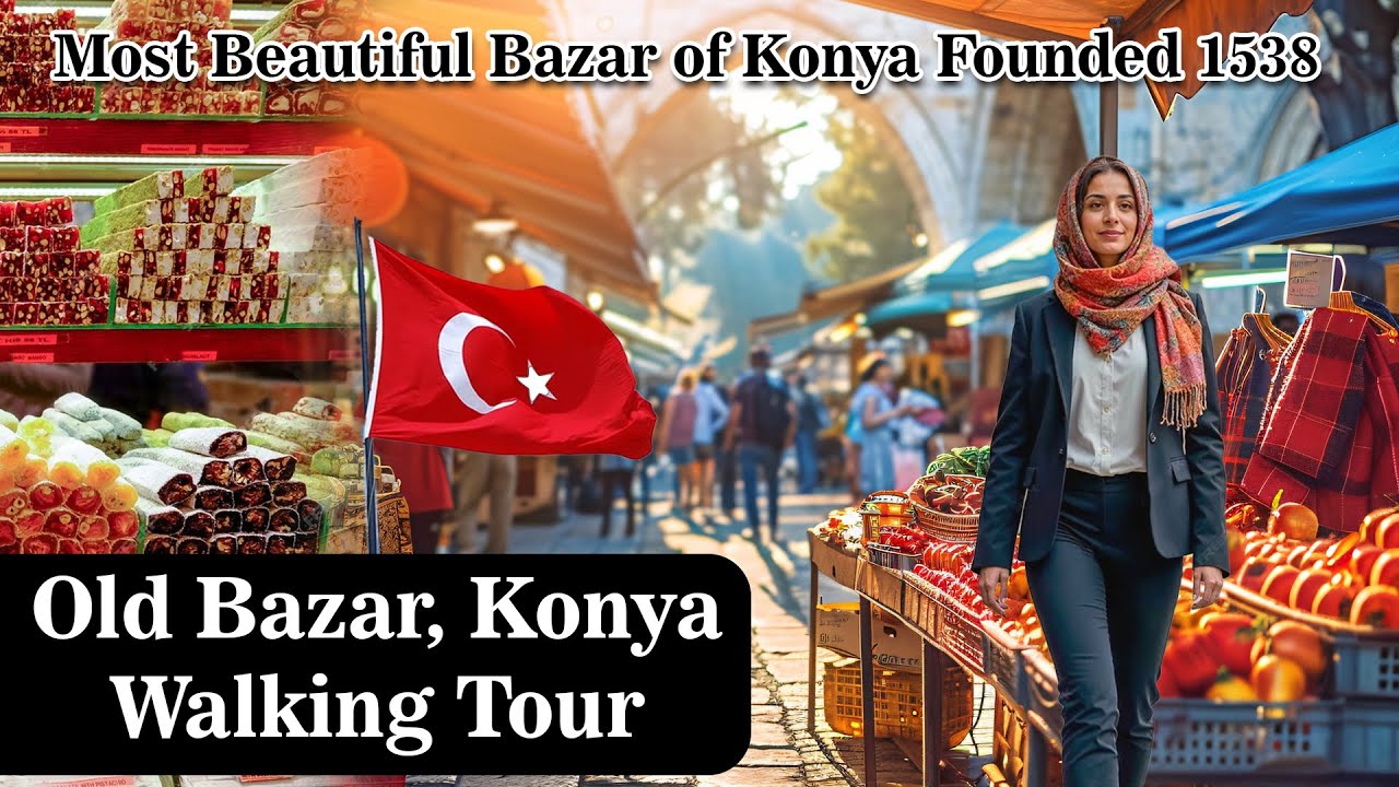 Walking Tour Old Bazar Konya | Most Beautiful Bazar of Konya | Exploring Konya