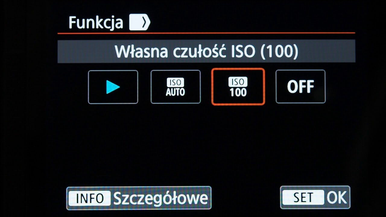 Canon EOS R - Konfiguracja paska funkcyjnego
