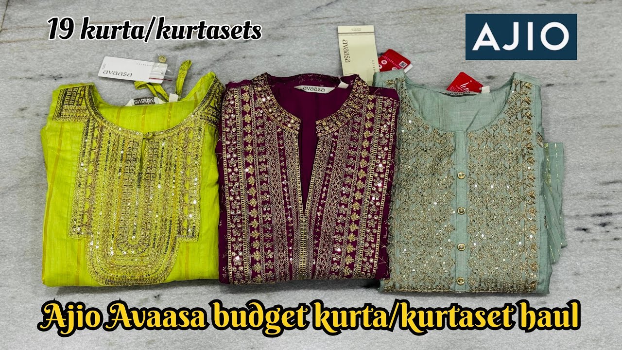💕Ajio haul || Ajio 19 Avaasa kurta/kurtasets under budget || from 400₹ || must try💕