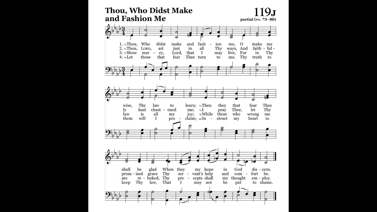 Thou, Who Didst Make and Fashion Me (Marchfield) 2024 Psalter 119J