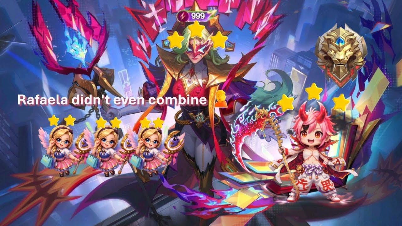 Magic chess Go Go | 3⭐Ruby and 3⭐Pharsa and failed to fuse 3⭐Rafaela #magicchessgogo #magicchess