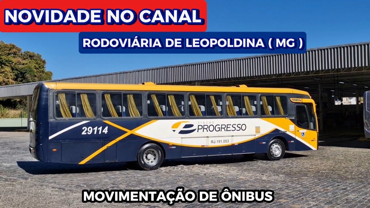 NOVIDADE E ESTRÉIA NO CANAL ! MOVIMENTO DE ÔNIBUS NA RODOVIÁRIA DE LEOPOLDINA ( MG )