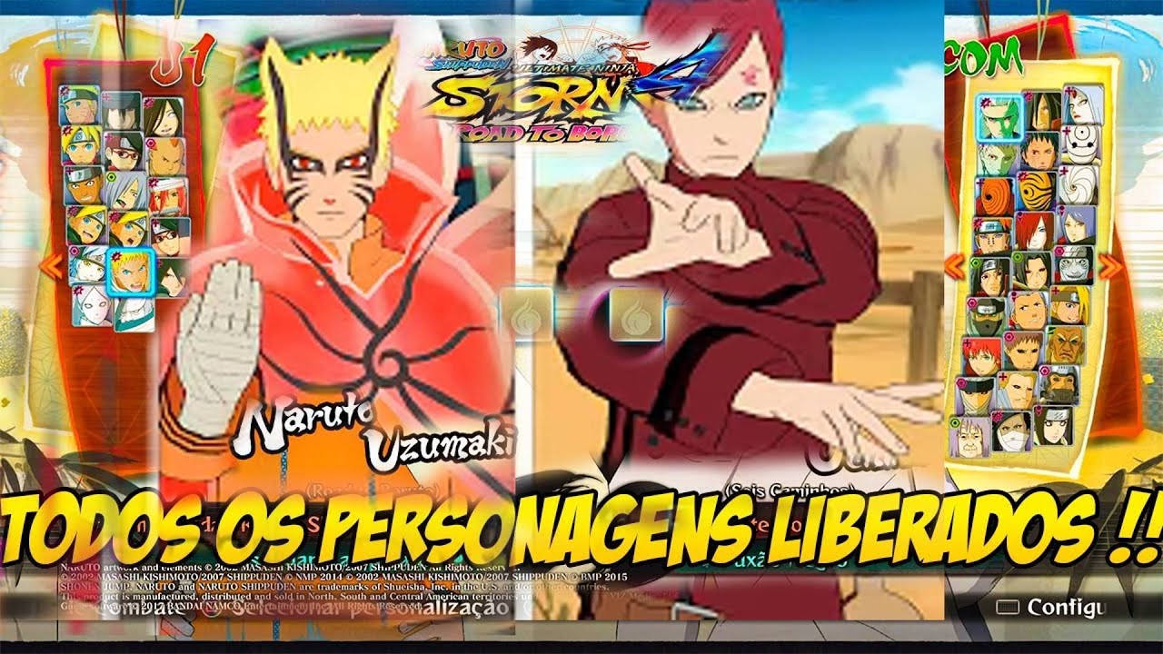 NARUTO STORM 4 - COMO DESBLOQUEAR TODOS OS PERSONAGENS